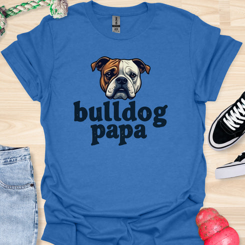 Bulldog Papa - V4 - Bold Graphic T-Shirt